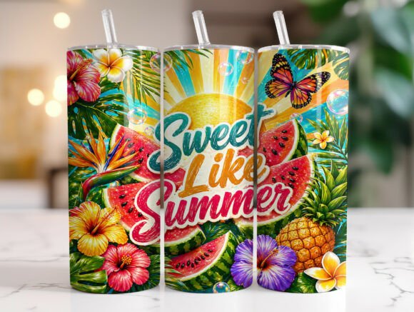 Download Sweet Like Summer Tropical Tumbler Wrap - Tropical tumbler wrap Collection