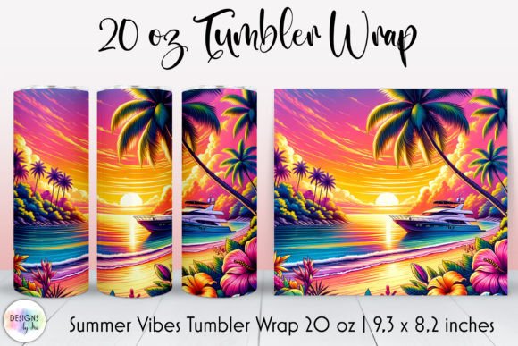 Download Tropical Beach Skinny Tumbler Wrap - Skinny tumbler wrap Collection