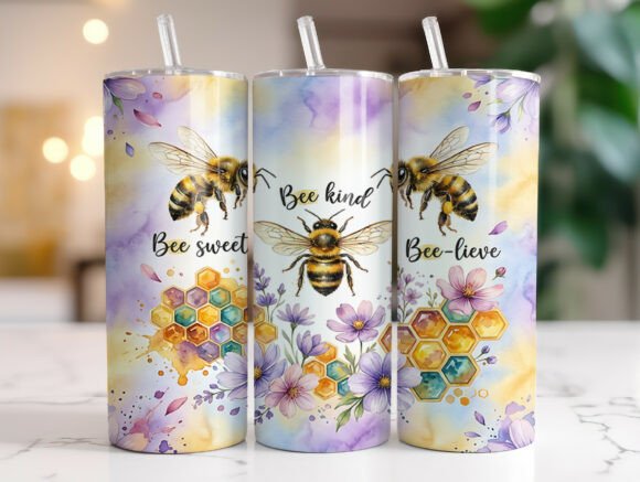 Download Bee 20oz Skinny Tumbler Wrap Sublimation - Skinny tumbler wrap Collection