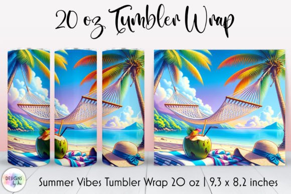 Download Tropical Beach Skinny Tumbler Wrap - Skinny tumbler wrap Collection