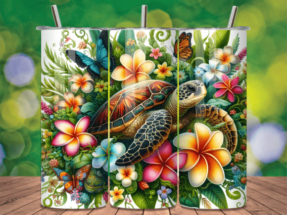 Download Sea Turtle Nested Tropical Tumbler Wrap - Tropical tumbler wrap Collection