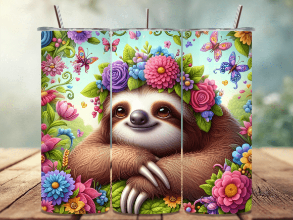 Download Cozy Sloth Swing Tropical Tumbler Wrap - Tropical tumbler wrap Collection
