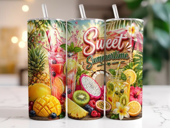 Download Sweet Summertime Tropical Tumbler Wrap - Tropical tumbler wrap Collection