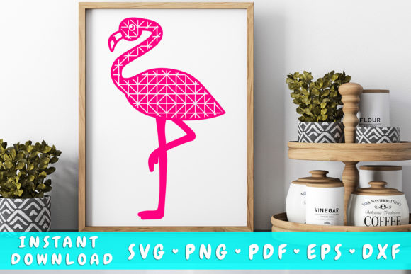 Download Flamingo with Mosaic Pattern Svg - Premium Bundle